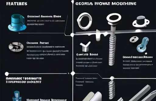 Иллюстрация семи основных применений углеродистой стали в машиностроении: валы, шестерни, крепеж, пружины, инструментальные заготовки, рамы, трубопроводы